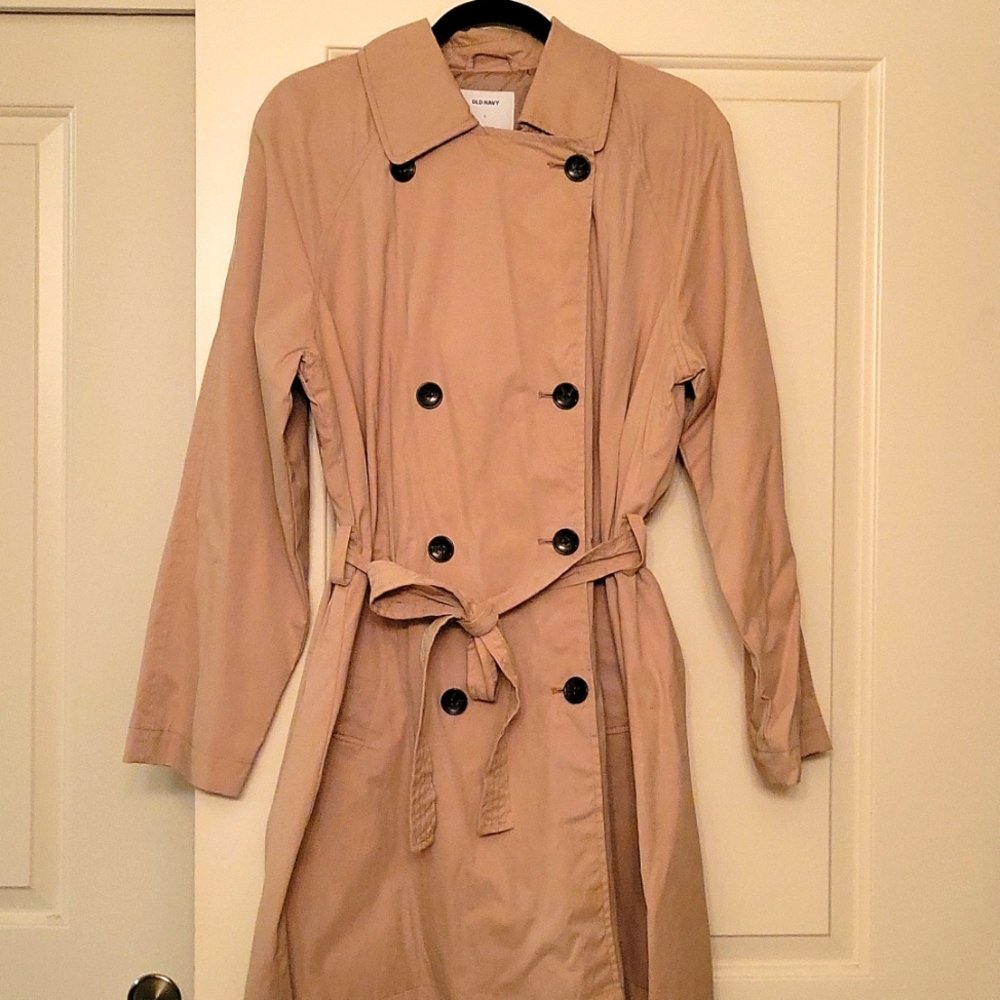 Old Navy tan trench coat